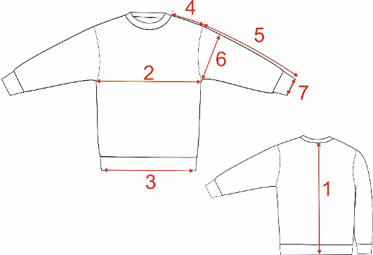 Таблица размеров Свитшот VLKN (SWEATSHIRT VLKN "TOWER") Бежевый