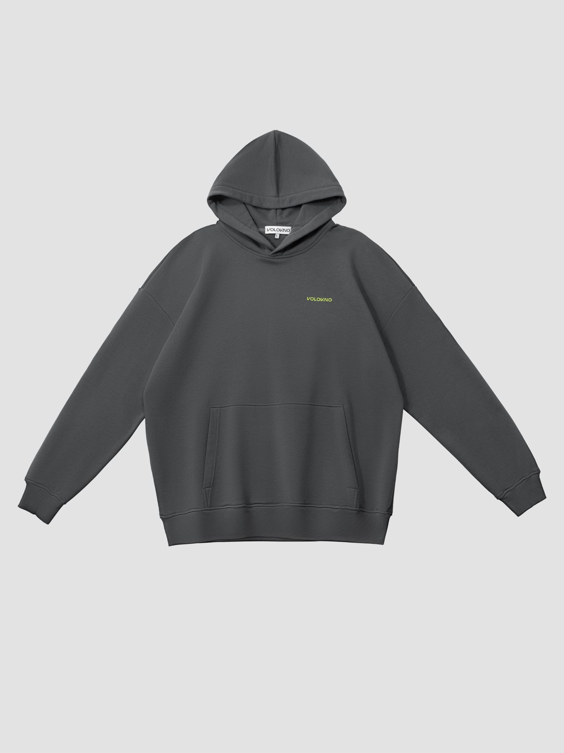 Худи Оверсайз  (HOODIE OVERSIZE "ROBOT") Темно-серый
