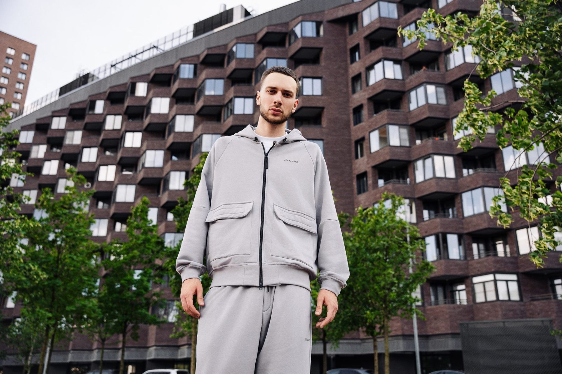 Зип Худи (ZIP HOODIE "DNA") Серый