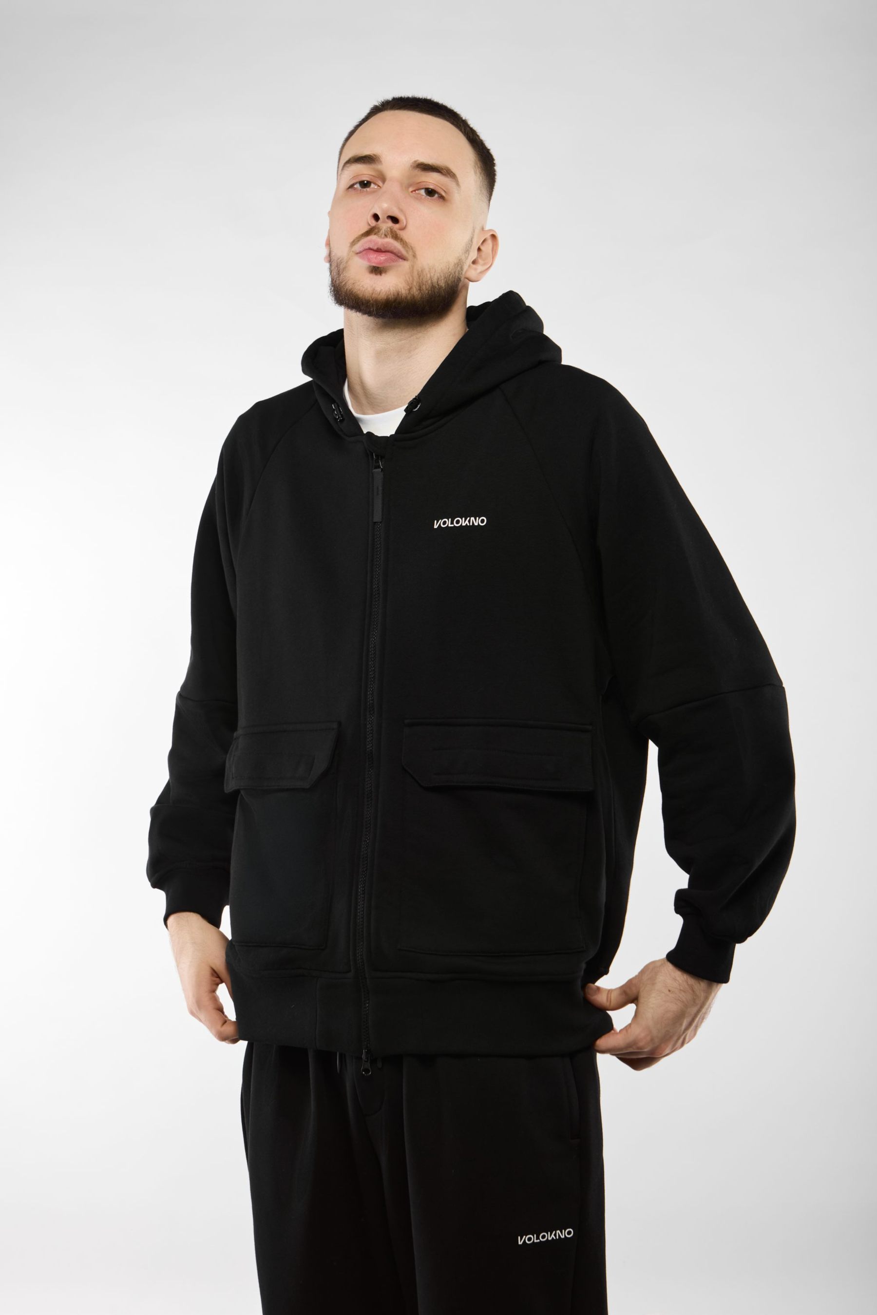 Зип Худи (ZIP HOODIE "DNA") Черный
