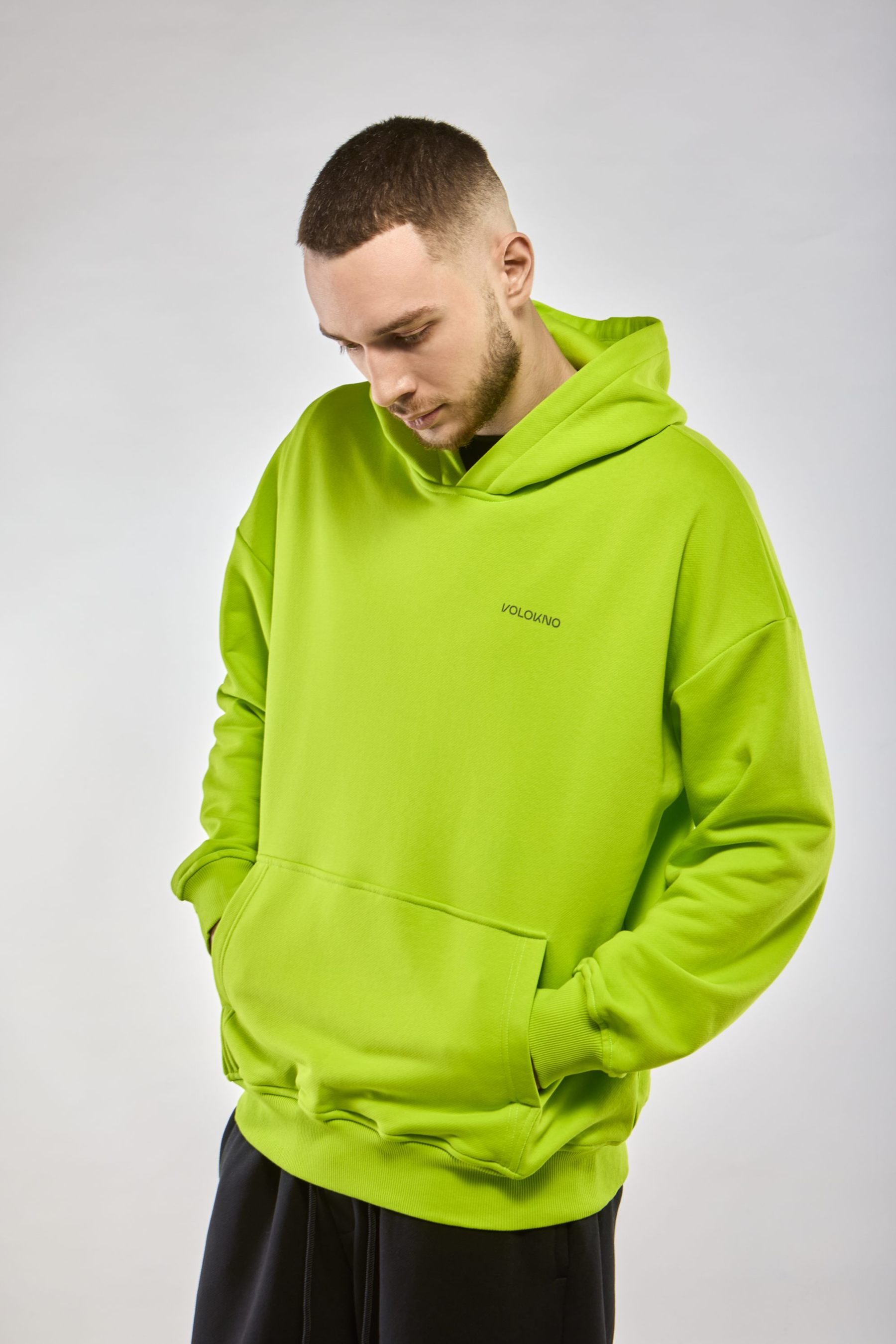 Худи Оверсайз  (HOODIE OVERSIZE "ROBOT") Лайм